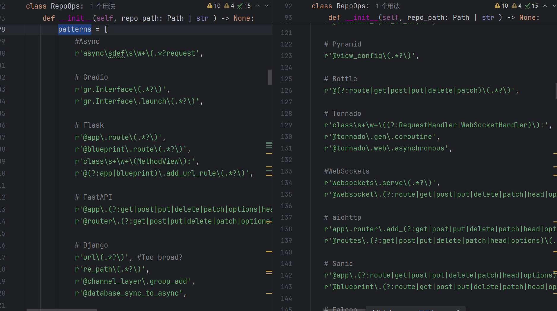 网络相关文件检测pattern
